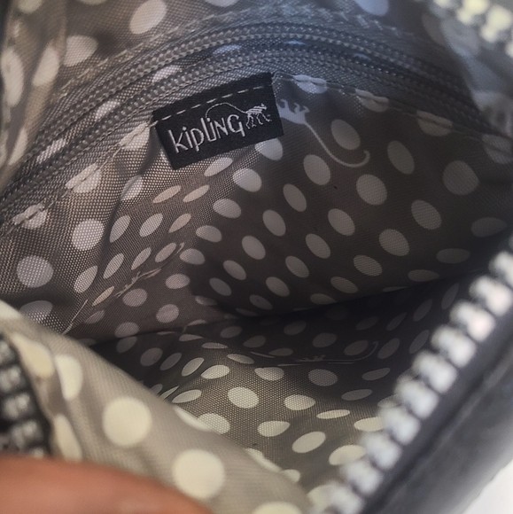 Kipling alvar black zipper mini nylon crossbody shoulder bag handbag size mini - Picture 7 of 7